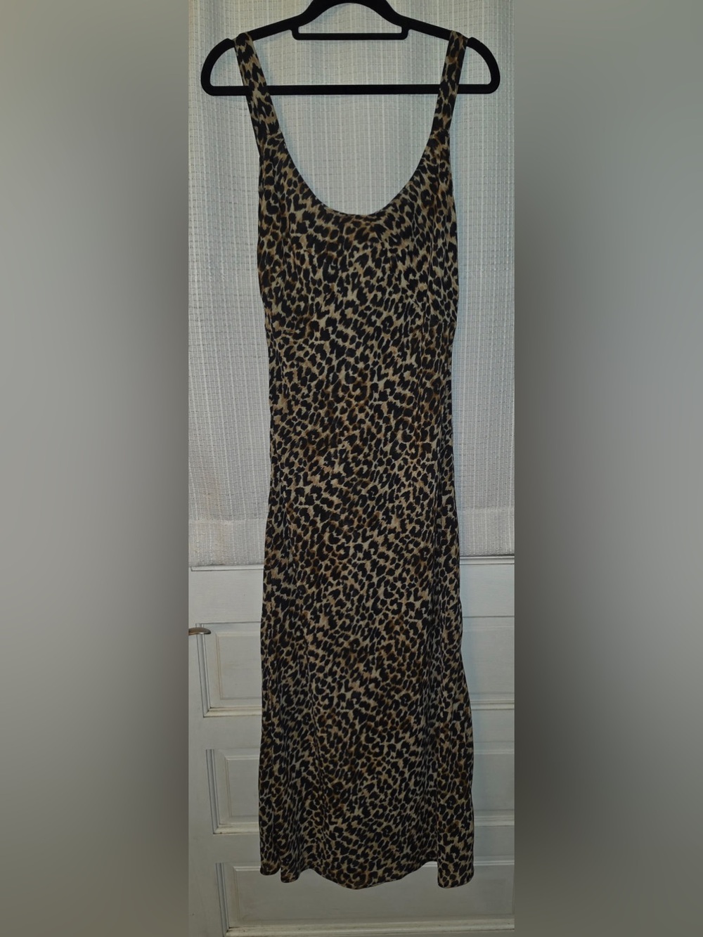 Mango Leopard-Print Maxi dress in Black and Brown